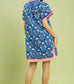Hydrangea & Blush Shift Dress