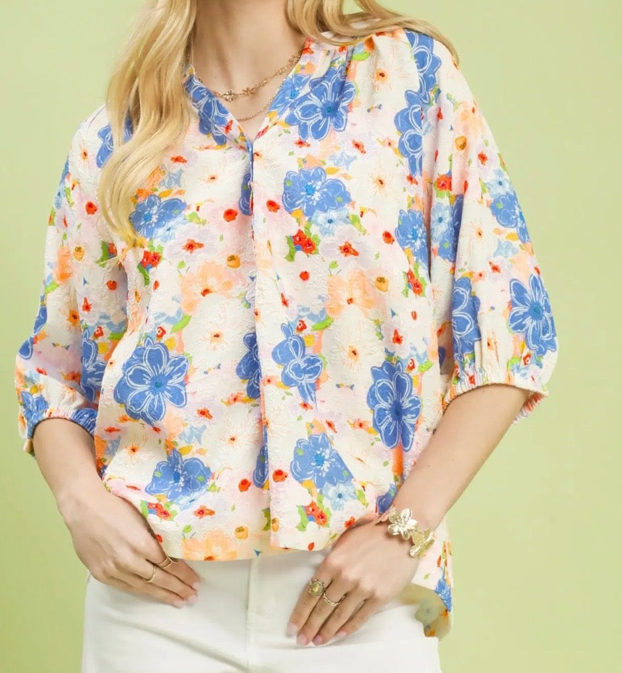 Blue Skies Bloom Blouse