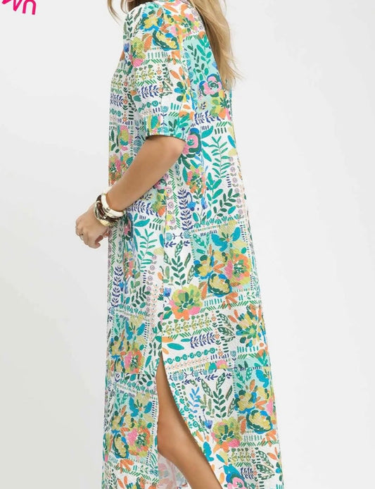 Patchwork Paradise Maxi Dress