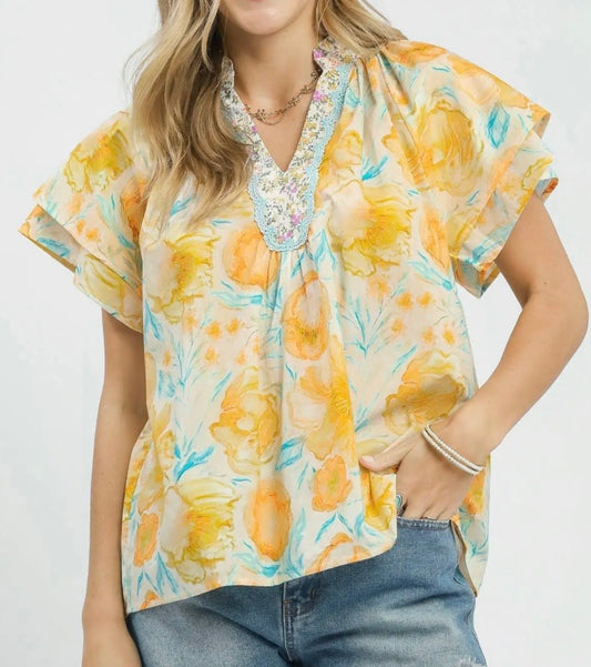 Buttercream Bloom Top