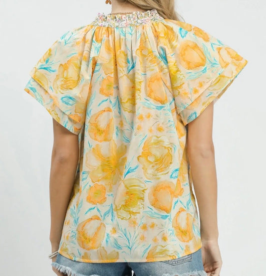 Buttercream Bloom Top