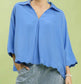 Coastal Calm Collared Top