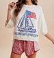 USA Sailor Boat Knit Sweater