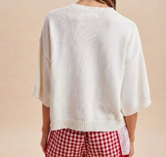 USA Sailor Boat Knit Sweater