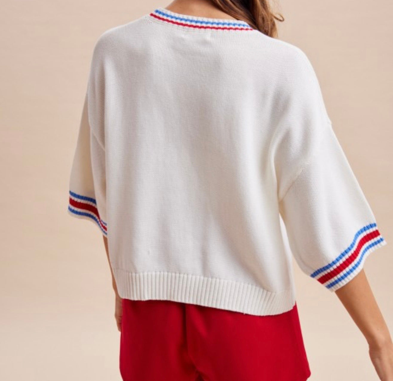 American Flag Dog Knit Sweater
