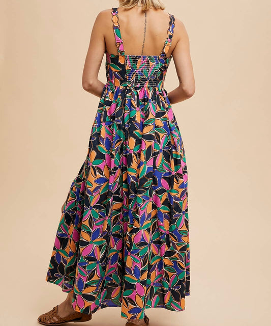 Midnight Wildflower Maxi Dress