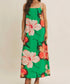 Jade Blossom Breeze Maxi Dress