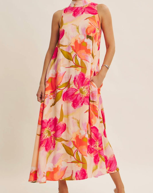 Sunset Sorbet Floral Dress