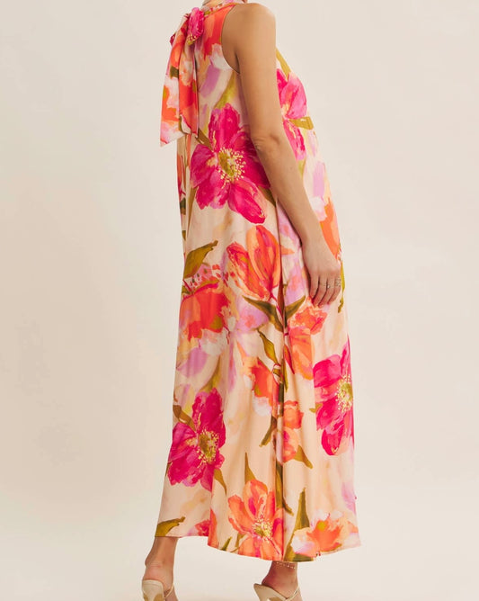 Sunset Sorbet Floral Dress