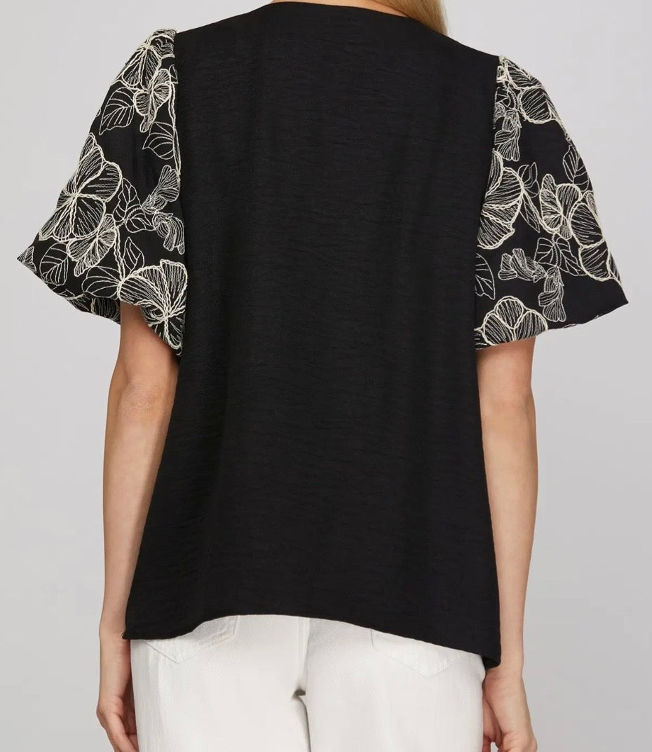 Moonlit Magnolia Sleeve Top