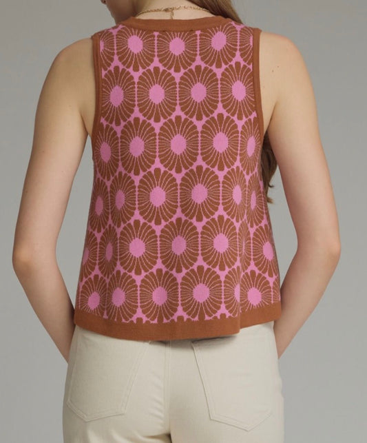 Raspberry Truffle Knit Tank Top