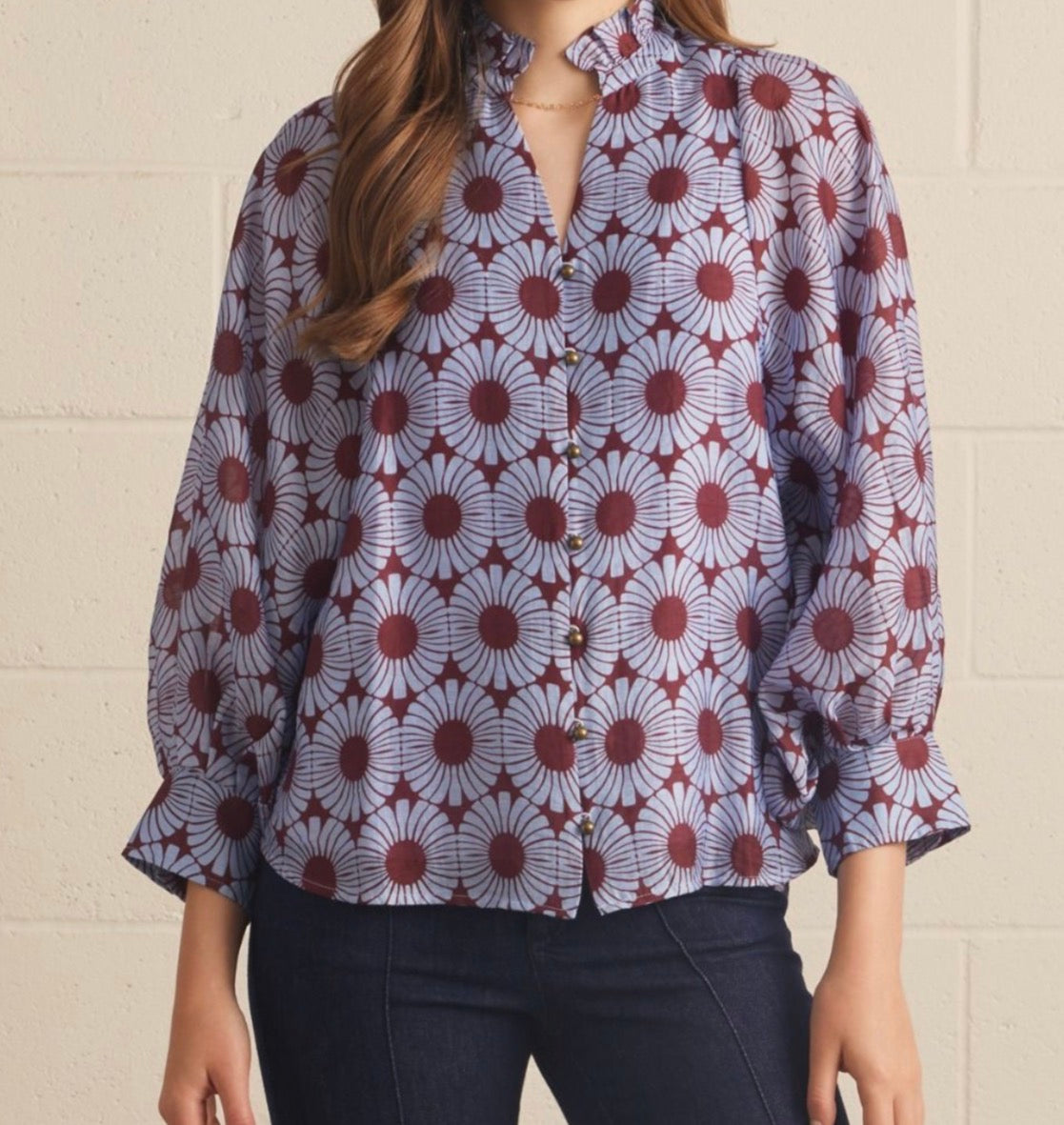 Blueberry Merlot Bloom Top