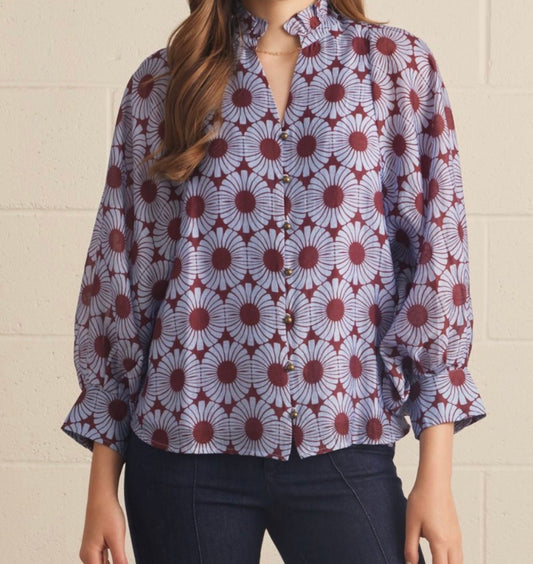 Blueberry Merlot Bloom Top