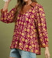 Golden Fig Print Top