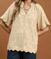 Champagne Scallop Hem Top
