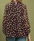 Chocolate Polka Dot Sheer Top