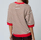 Colorblock Stripe Drop Sleeve Top