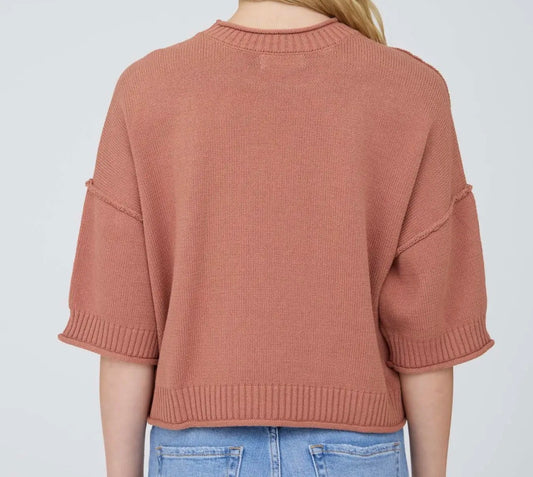 Exposed Seam Drop Shoulder Top