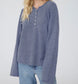 Henley Relaxed Pullover Top