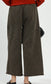 Leopard Print Frayed Hem Wide Leg Pants