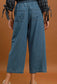 Blue Sky Denim Wide Leg Pull-On Pants