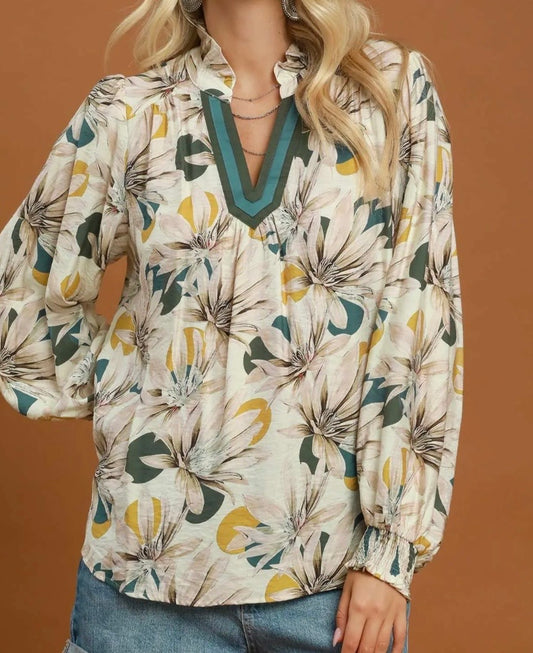 Teal Meadow Top