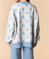 Reversible Polka Dot & Stripe Mock Neck Sweatshirt