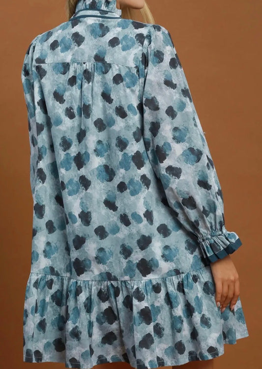 Stormy Sky Spotted Dress