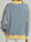 Reversible Stripe-to-Polka Dot Mock Neck Pullover Top