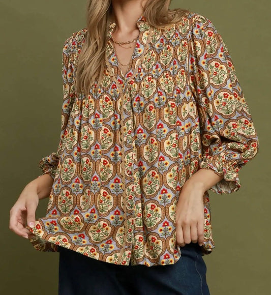 Autumn Tapestry Boho Top