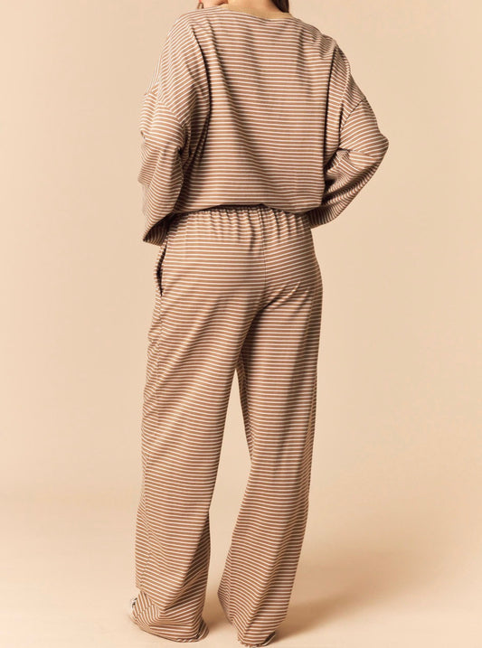 Effortlessly Chic Oversized Striped Set