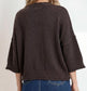 Exposed Seam Drop Shoulder Short Sleeve Pullover Top