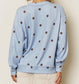 Polka Dot Long Sleeve Textured Top