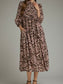 Mauve Leopard Midi Dress