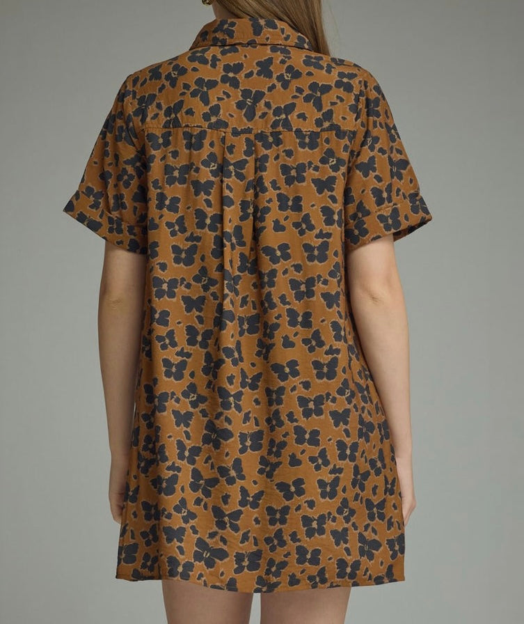 Cocoa Petal Shirt Dress