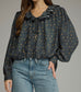Midnight Sparkle Ruffle Top