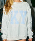 KY Striped Oversized Mock Neck Sweatshirt