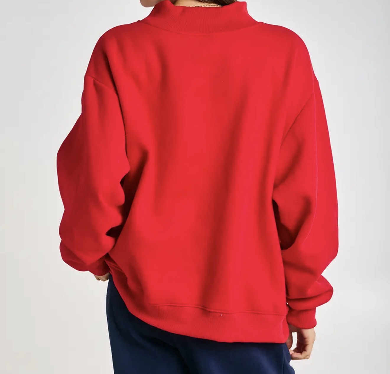 Jesus Embroidered Mockneck Sweatshirt