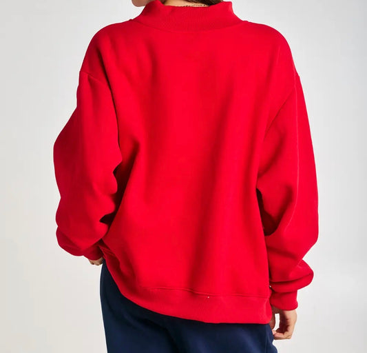 Jesus Embroidered Mockneck Sweatshirt