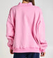 WWJD Pink Embroidered Mockneck Sweatshirt