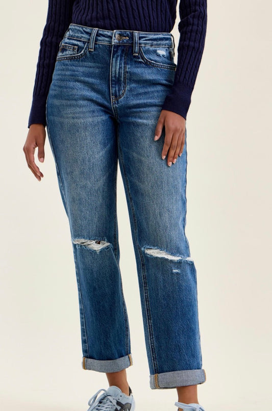 Judy Blue High Waisted Rigid Magic Boyfriend Jeans - 881189