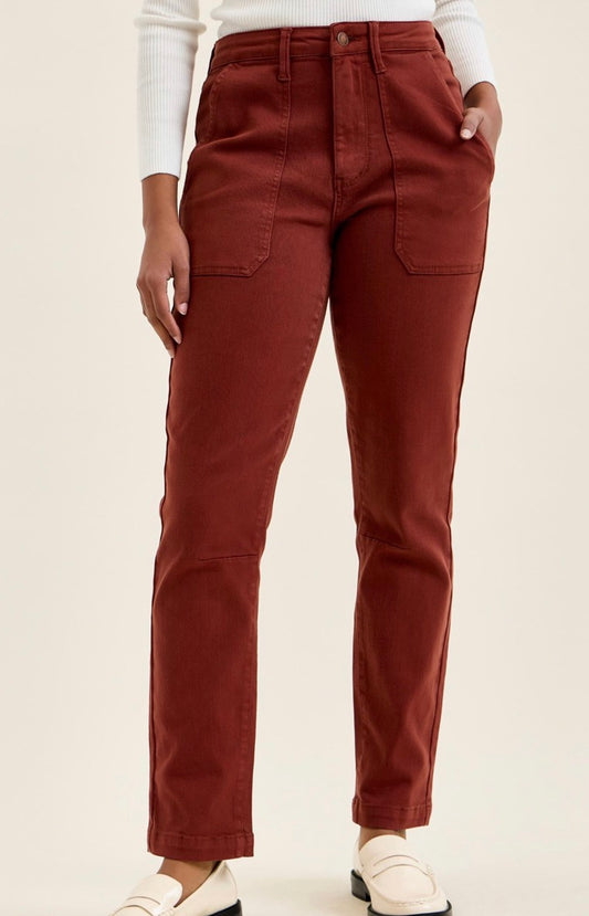 Judy Blue High Waisted Pumpkin Slim-Straight Jeans - 881197