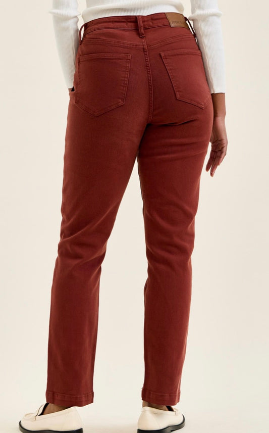 Judy Blue High Waisted Pumpkin Slim-Straight Jeans - 881197