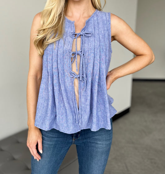 Summer Cottage Front Tie Top