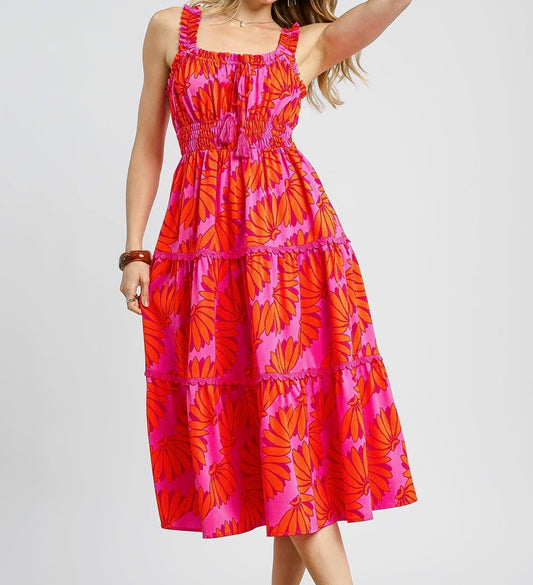 Hot Tropics Tassel Midi Dress