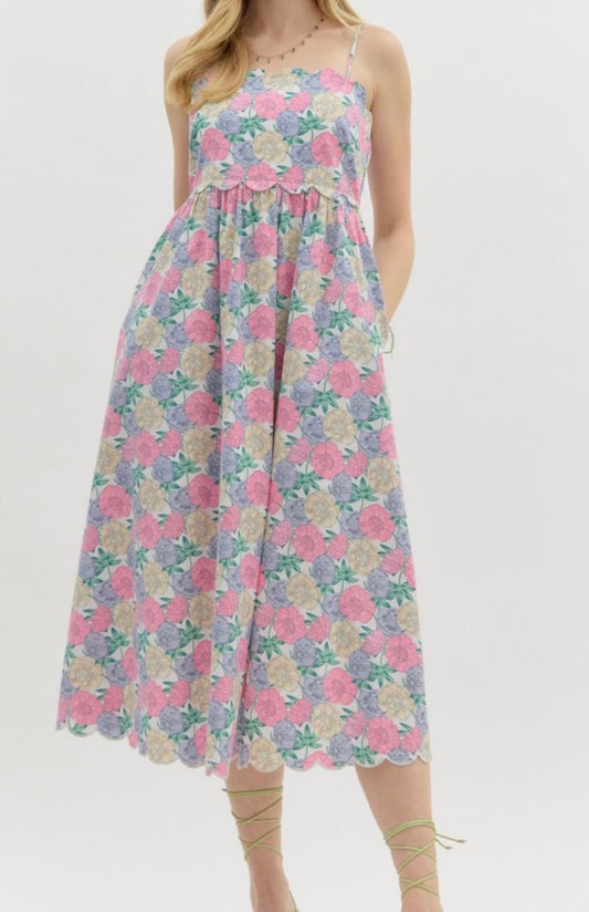 Charleston Bloom Midi Dress