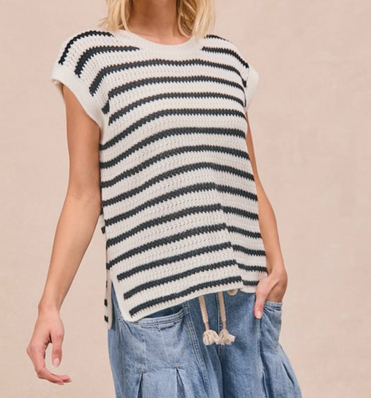 Boardwalk Striped Knit Top