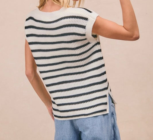 Boardwalk Striped Knit Top