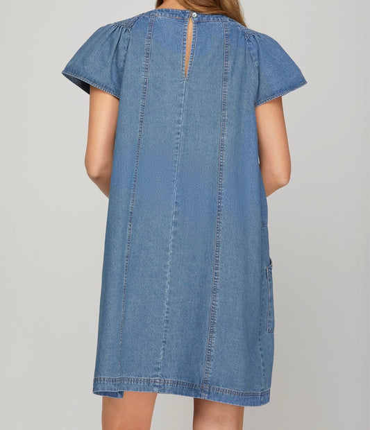Dusty Roads Smocked Dress