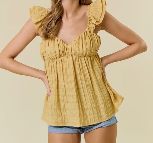 Amber Waves Smocked Top